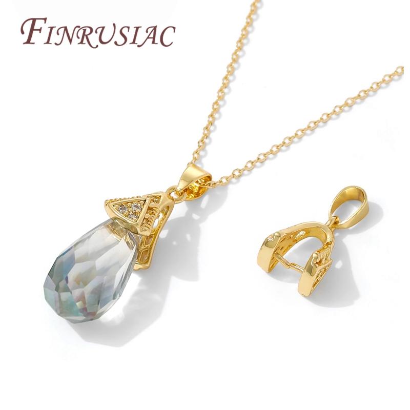 18K Gold Plated Brass Bails Connectors Bale Pinch Pendant Clasp Clips,Jewelry Bails,Necklace Bail,DIY Bracelets Accessories