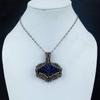 Lapis Lazuli Pendant Handmade Gemstone Jewelry, 999 Copper Wire Wrapped Pendant ,Unique Design Jewelry Pendant