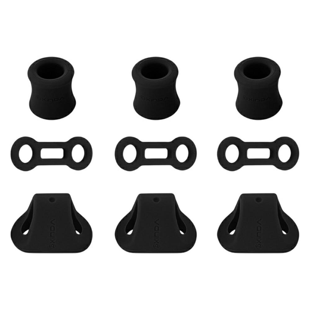 XINDA XD-PJ295 9Pcs Outdoor Climbing Quickdraw Positioning Anti Slip Silicone Rings Set for Carabiners B
