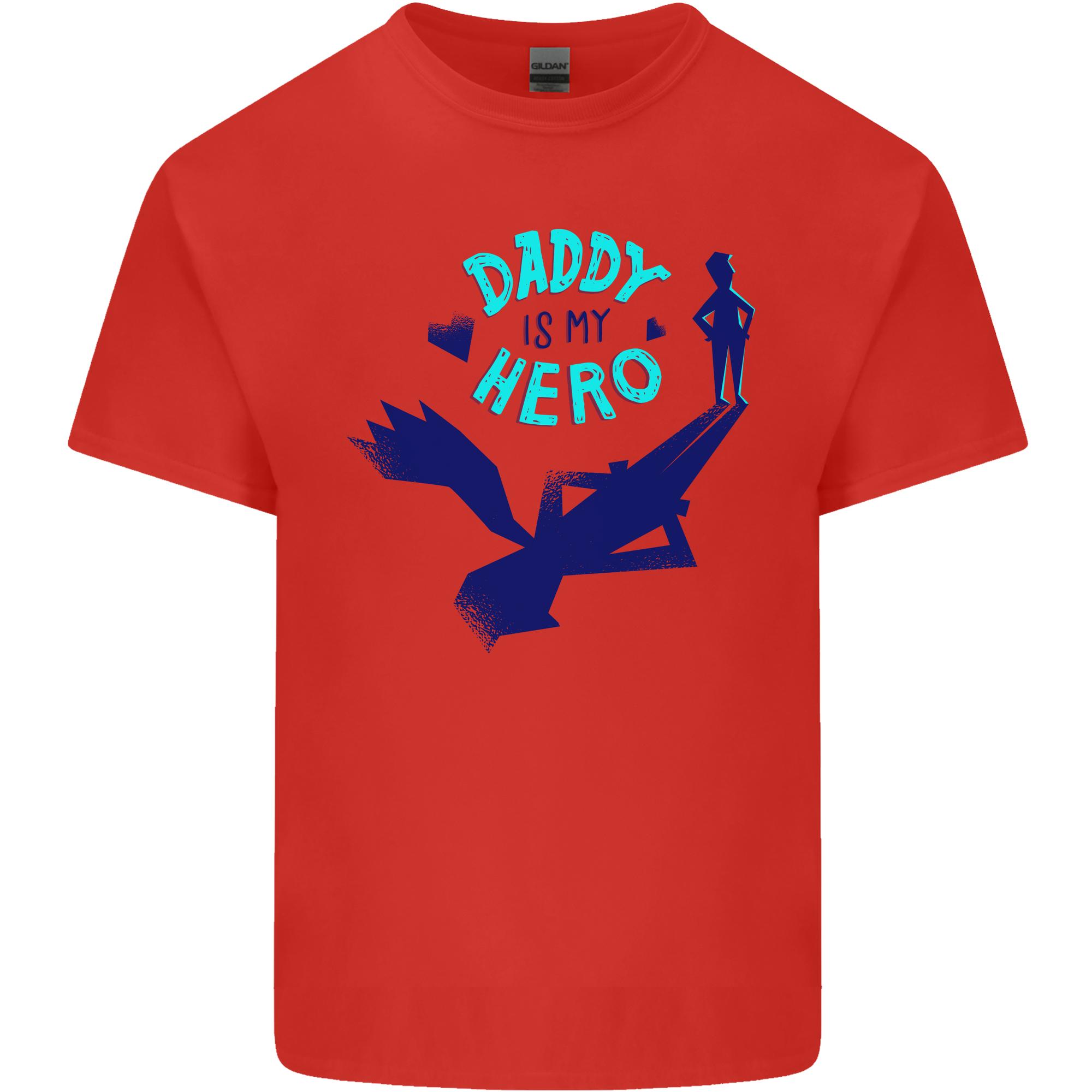 Daddy is My Superhero Funny Fathers Day Unisexs Light Cotton TShirt S