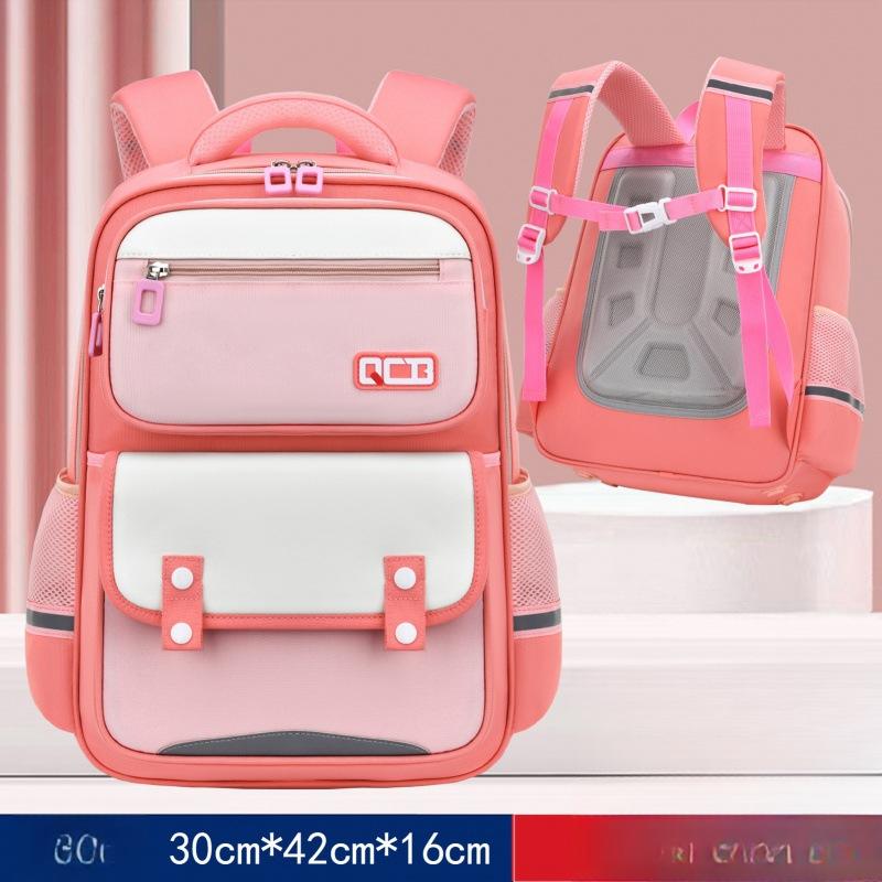 British-style Schoolbags for Primary School Students, Polyester Backpack for Children with Reduced Load, Trendy Kids