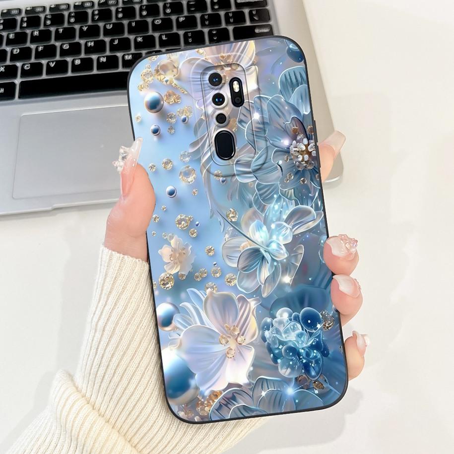 Case For OPPO A9 2020 Cover A5 2020 Coque CPH1937 CPH1959 Capa Fashion Flower Painted Shockproof Bumper For OPPO A11 A11X Fundas