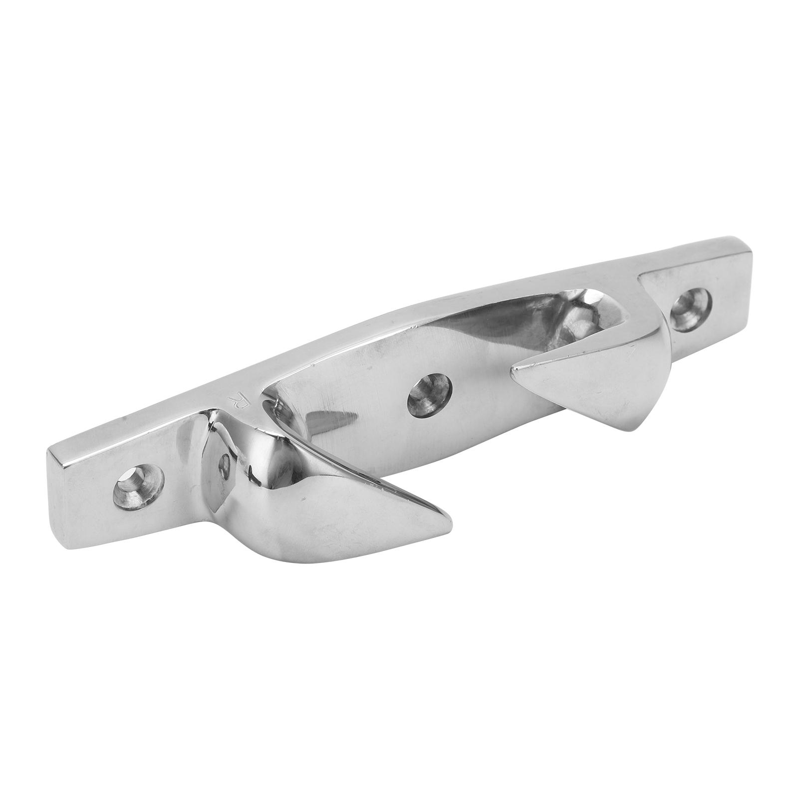 155mm/6.1in Right Straight Bow Chock Cleat Stainless Steel Rope Guide Anchoring Mooring Line Cleat Chock