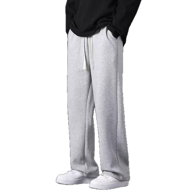 Men's Casual Loose Straight-Leg Fleece-Lined Pants - Autumn/Winter Style
