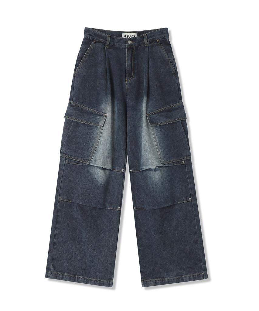 Urban Dress Side Big Cargo Pants Cotton Black (B Type)