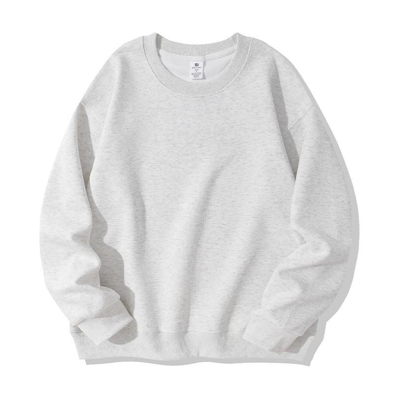 Unisex Oversized Cotton Blend Long Sleeve Pullover Hoodie Solid Color Casual Sweatshirt Winter