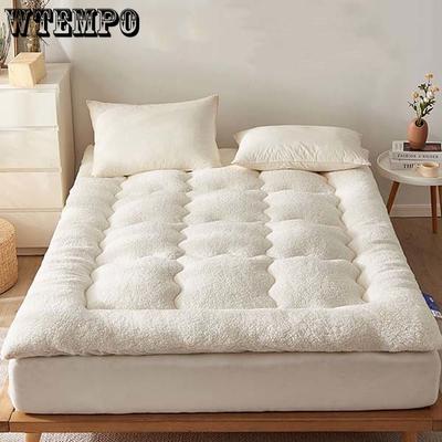 Solid Color Foldable Soft Mattress Thick Down-cotton Soft Hotel Mattress Dormitory High Quality Double-sided Four Seasons Available Mattress
