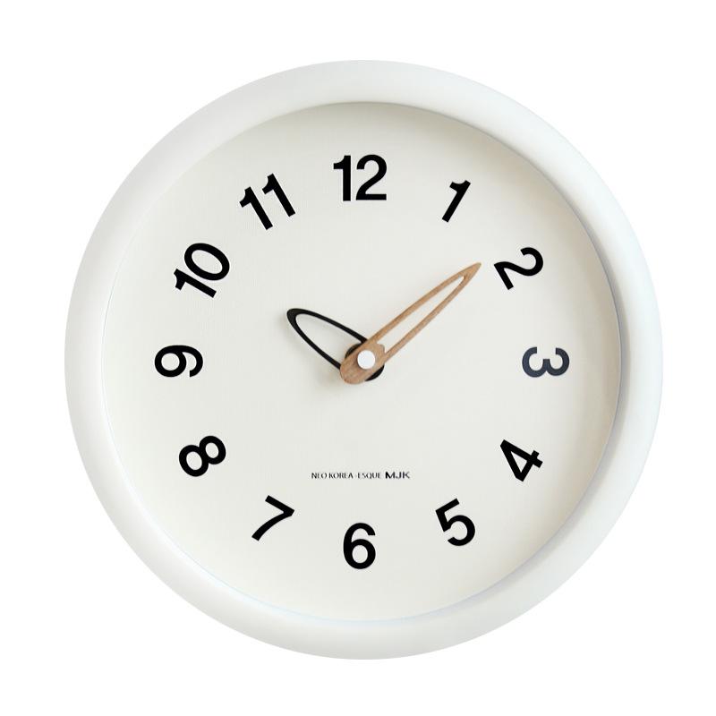 

Modern Minimalist Silent Wall Clock for Living Room Bedroom Cream Style Decorative Round Hour Clock No Drilling Required 25cm