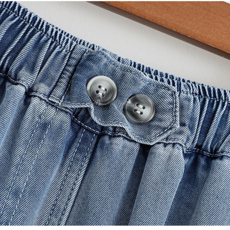 MOJTA Women Spring Autumn Plus Size Casual Loose Pants Hight Waist Jeans