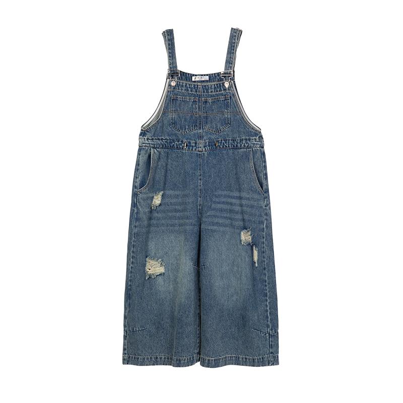 Fuluomi Girls Casual Denim Overalls 165