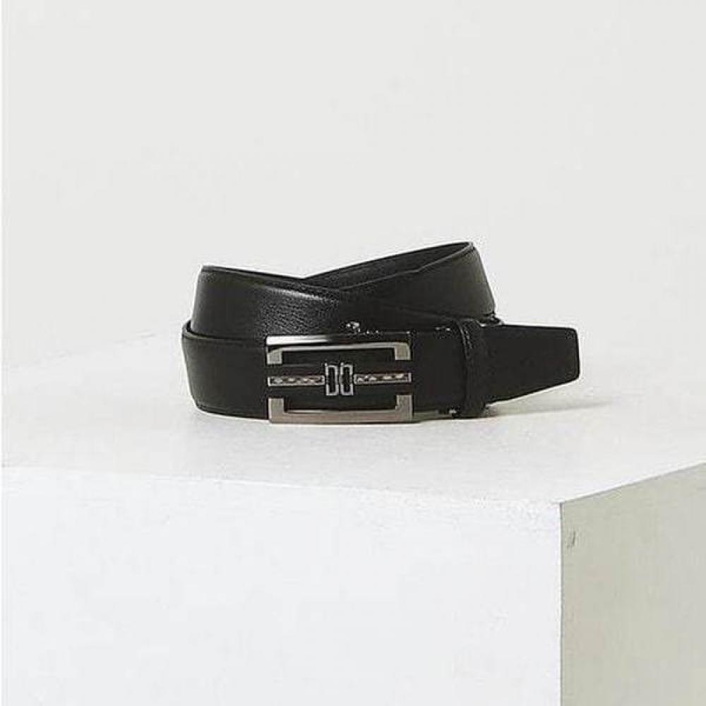 Daks Black One Check Line Buckle Cowhide Automatic Belt Dbbe5e351bk Single option