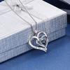 Heart-To-Heart Love Necklace I Love You Mom Lettering Necklace Mother'S Day Gift