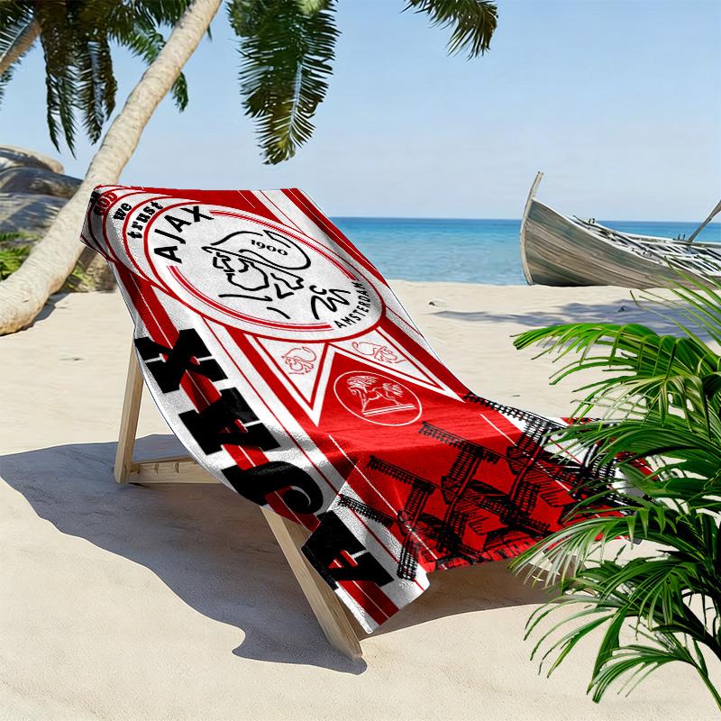 AFC Ajax Print Strandtuch, Großes Weiches Schnelltrocknendes Handtuch für Strand Camping Schwimmen