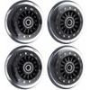 Ride On Swing Twist Wiggle Car Polyurethane Replacement Wheels w/Bearings ABEC-9 (2 Front Wheels with Convex Hub, 2 Rear Wheels with Concave Hub)