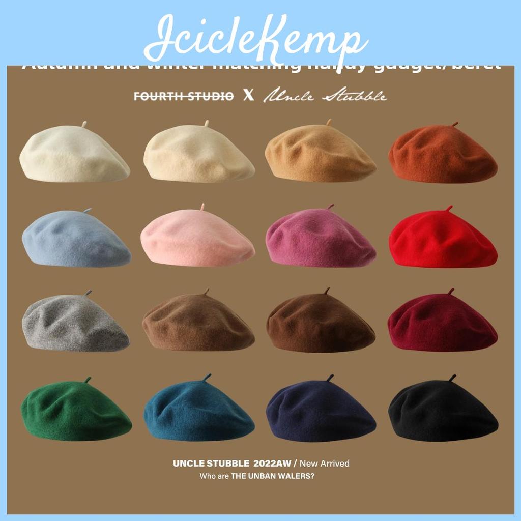 Wool Beret Hat For Women Winter Artistic Cotton Breathable Sunshade Stylish Summer