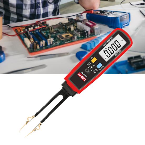 

UNI-T UT116C ЖК-дисплей Мультиметр SMD для проверки непрерывности функции измерения Профессиональный цифровой автоматический тестер SMD для проверки сопротивления