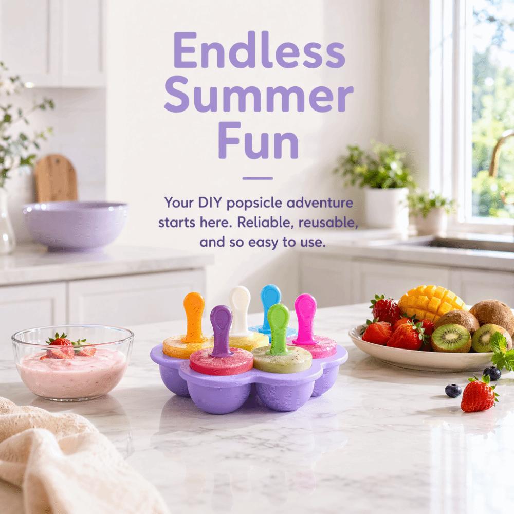 Reusable Silicone Popsicle Molds Non Stick Ice Cream Making Mold DIY Mold  Homemade Food