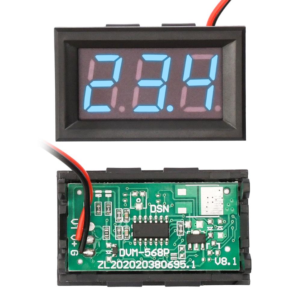 Digital Voltmeter DC 4.5V To 30V Voltage Panel Meter Red/Blue/Green/Orange/White For 6V 12V Electromobile Motorcycle Car