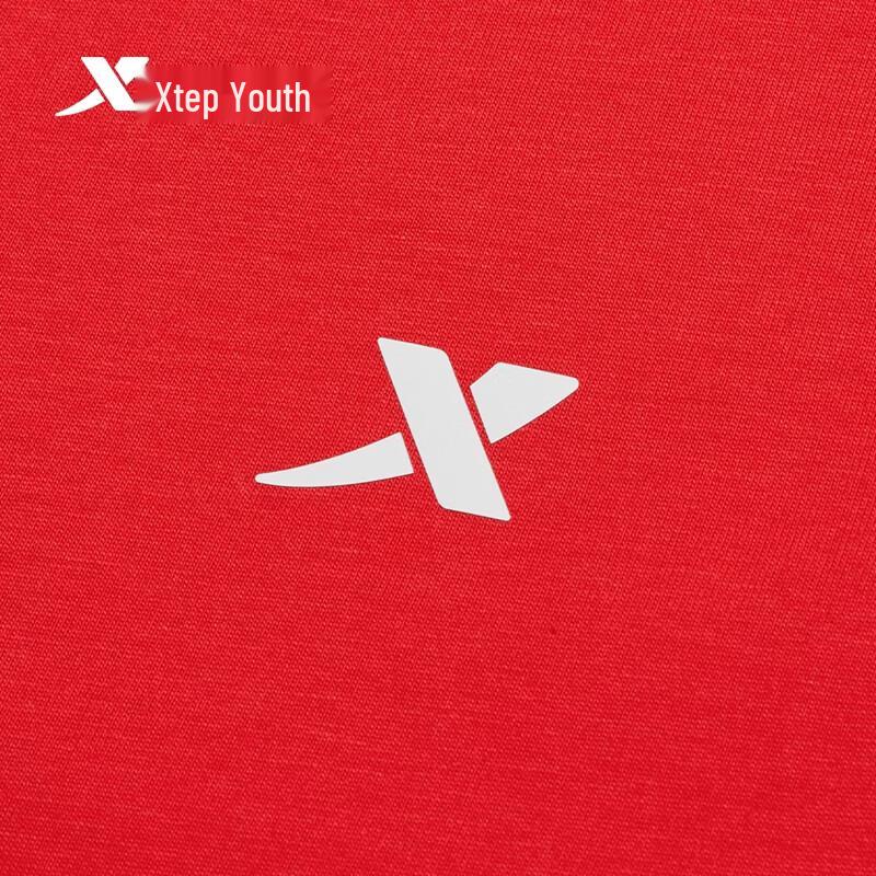 Xtep Youth Letter Print Cotton Short Sleeve T-Shirt