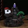 Zen Resin Backflow Incense Burner - Decorative Mountain Design for Home or Office