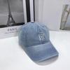 Hat women spring and summer letter embroidery denim baseball cap ins versatile casual retro couple cap men