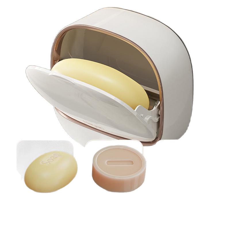 Wall-Mounted Luxury Soap Holder: Punch-Free, Drainable, Convenient