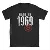 Tillverkad 1969 Alla Originaldelar T-shirt Män Födelsedagspresent Vintage Bomulls T-shirts Rund Hals Harajuku Toppar T-shirts Vuxen Kläder