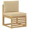 Outdoor Sofa Set 6 pcs White and Beige 59 x 59 x 37 cm