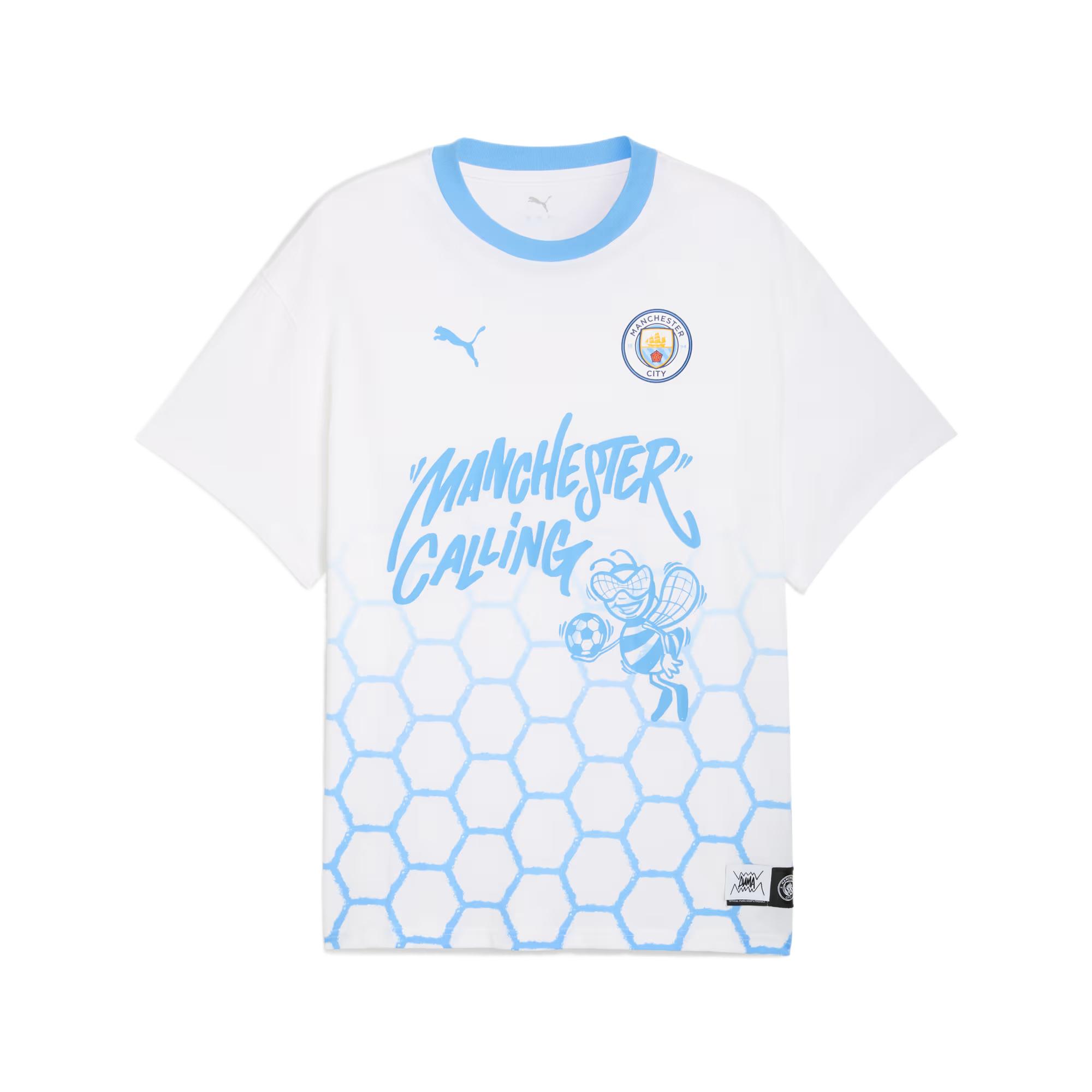 

Puma X Manchester City Hoops Skin-Friendly Comfortable Fashion Short Sleeve T-Shirt Men Tops 631695-01 M