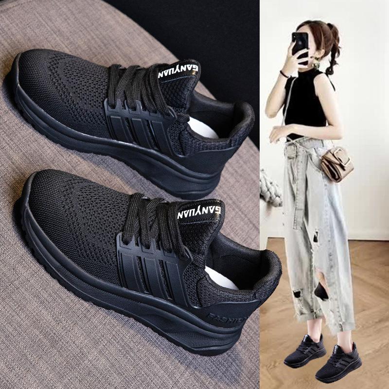 

Красная тканая спортивная обувь для летающего года зодиака, женская весенняя высокая эластичная мягкая подошва, танцевальная обувь для мам, легкие дорожные маленькие красные туфли 40