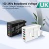 48W Multi-Port USB Mobile Charger with QC3.0 - EU/US/UK Fast Charging Adapter