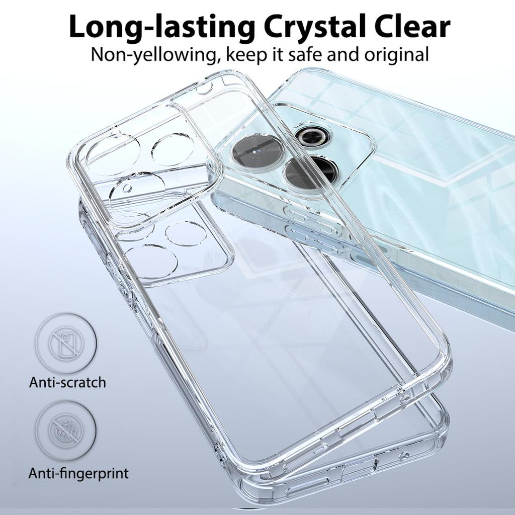 For Xiaomi Poco F6 5G/Redmi Turbo 3 5G Case TPU+Acrylic Anti-Drop Clear Phone Cover