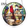 Stained Glass Puzzle Round Acrylic Suncatcher Puzzle, UV Printed Window Hanging Decor Educational Game 7.48 Inch DIY Craft Light Catcher Ornament for