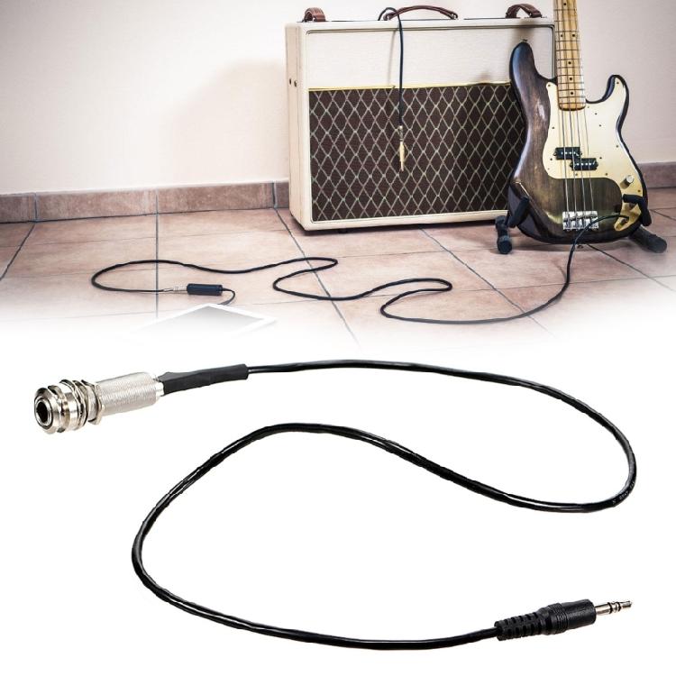 Guitar Piezo Adapter Cable 66cm Endpin Output Jacks Stereo Connection Quick Installation Acoustic Pickup Replacement Cord