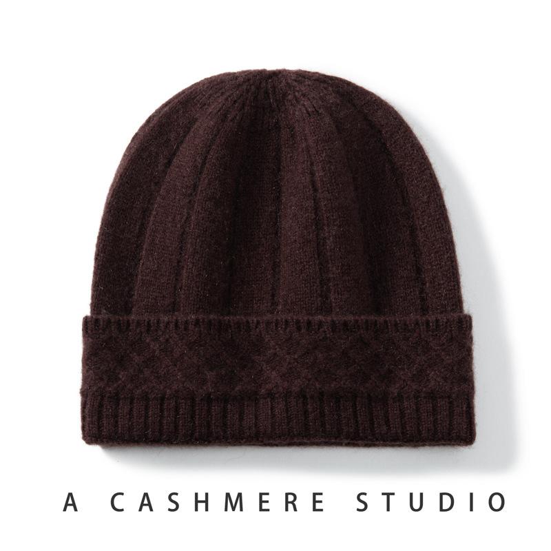 Thickened Cashmere Hat Winter Stacking Hat Cold Hat Baotou Ear Protector Outdoor Riding Hat Knitted Cold Hat