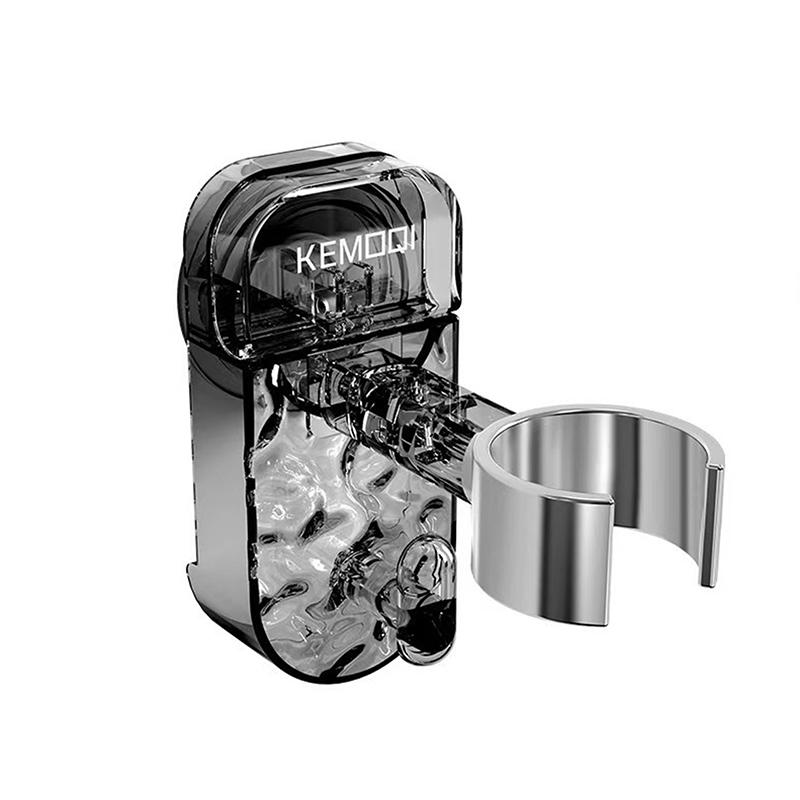 

Держатель для фена на присоске, не требующий сверления, держатель для фена для ванной комнаты, многофункциональный настенный кронштейн серый