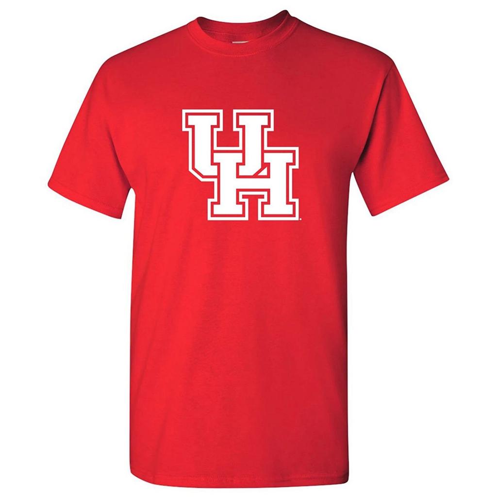 University of Houston Cougar Primary Logo Licensed Unisex T-Shirt - Red