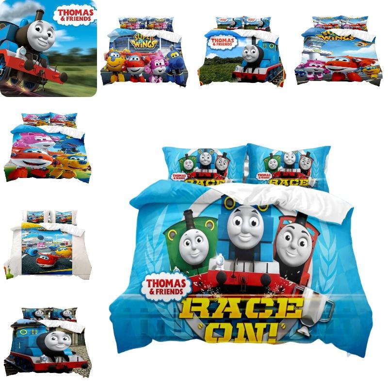 High-quality Thomas Cartoon Digital Print Bedding Set Flower Pattern Suitable For 1.8m Bed