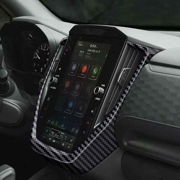 1 Piece ABS Carbon Fiber Texture Navigation Screen Frame for Subaru Sen