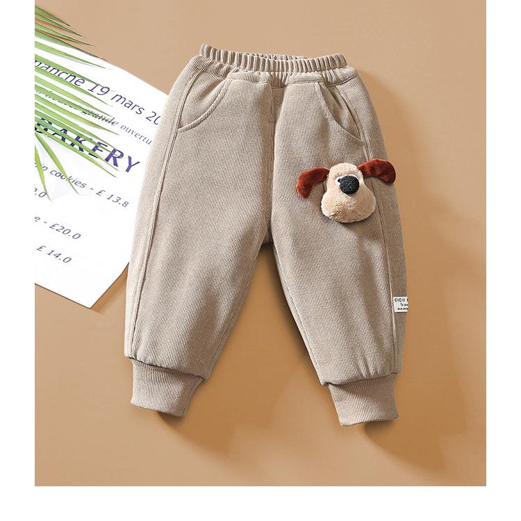 Jingqi Baumwoll-Sweathose mit Fleecefutter für Kinder: Warme Winterhosen für Jungen und Mädchen