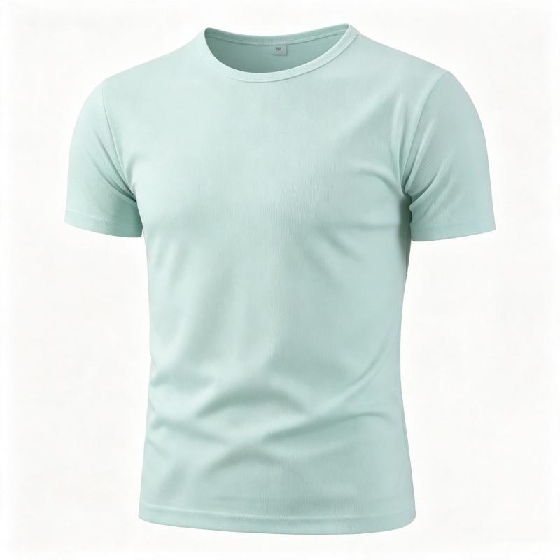 Men's Solid Color Mesh Quick Drying T-shirt Round Neck Short Sleeved Sports Top Summer Fitness Running Casual Base Shirt Unisex