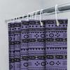 Purple Bath Curtain With Black Patterns Modern Bathroom Decor For Home Reusable Waterproof Shower Shade