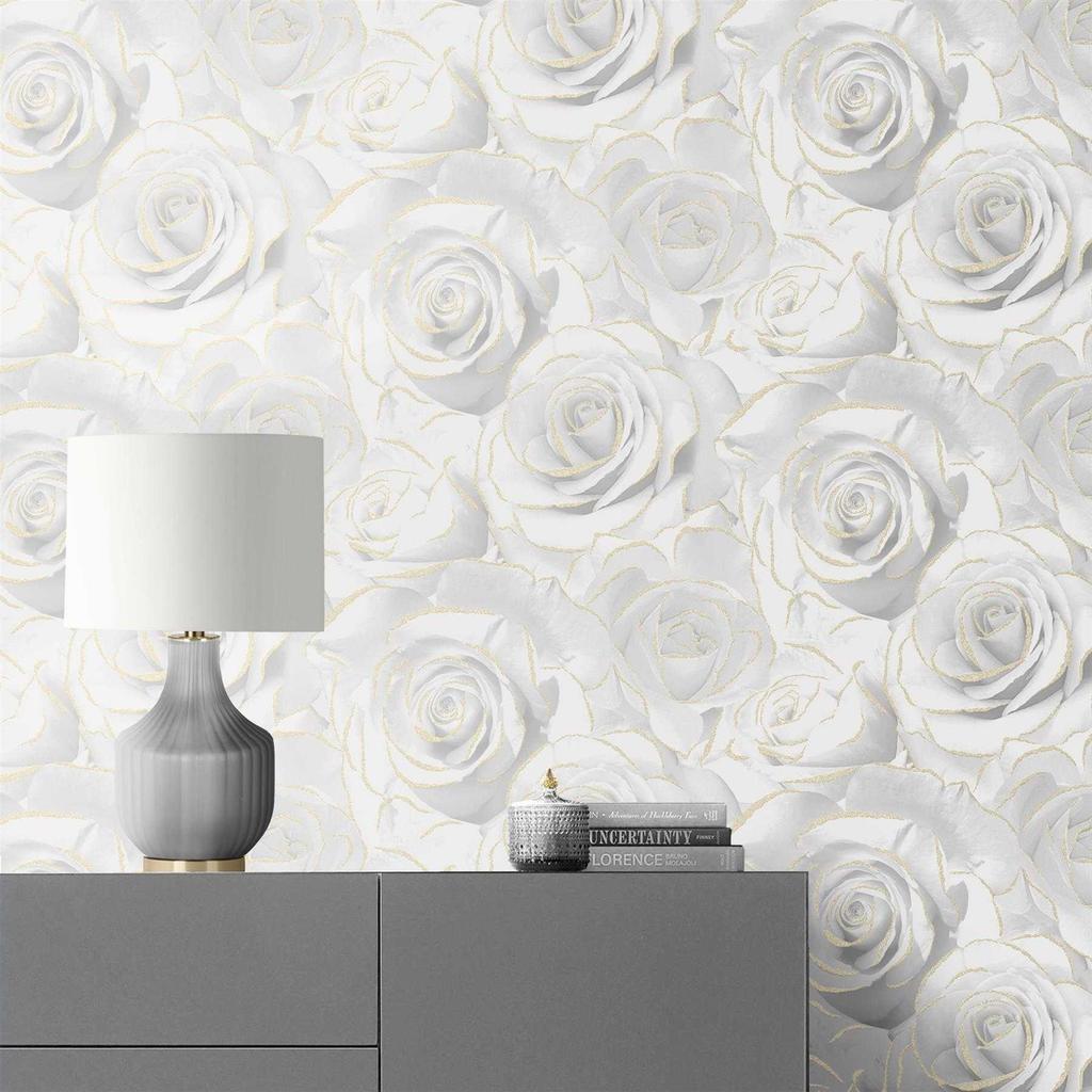 Muriva Madison Rose Glitter Wallpaper