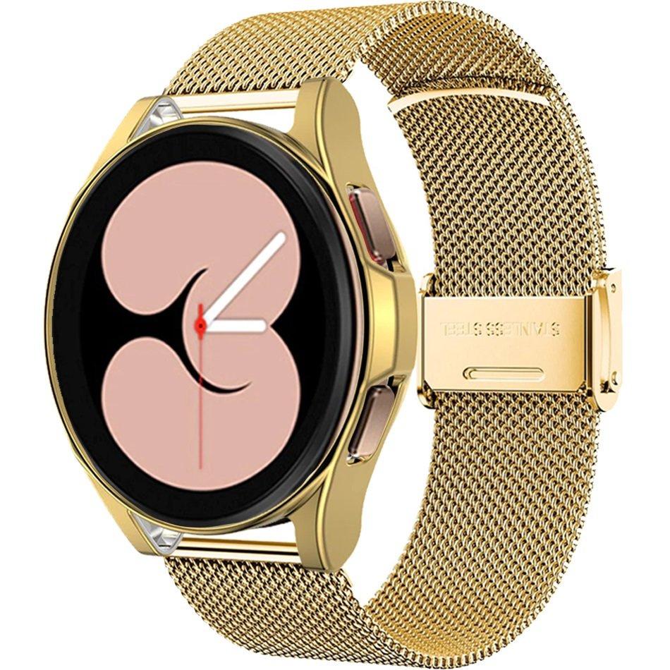 Bracelet + Case for Samsung Galaxy Watch 4 Classic 42mm, Gold