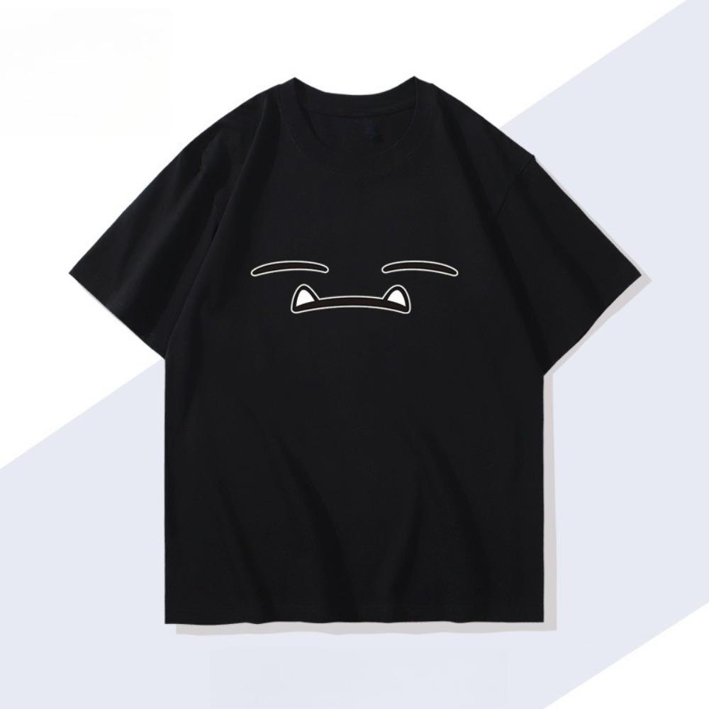 Nuova T-shirt da Uomo Gioco Portatile Snorlax Estate Nuova Tendenza Giapponese Uomo e Donna Top Casual Largo a Maniche Corte