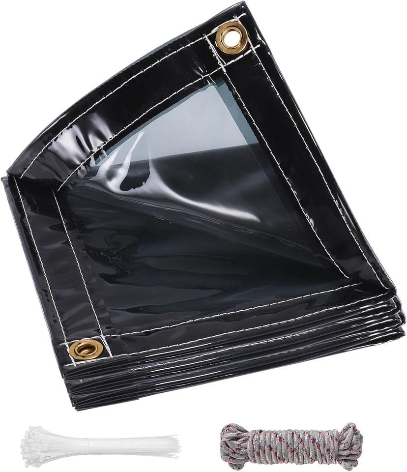 Weatherproof PVC Tarpaulin With Eyelets, UV Protection, Transparent Patio Cover For Plants