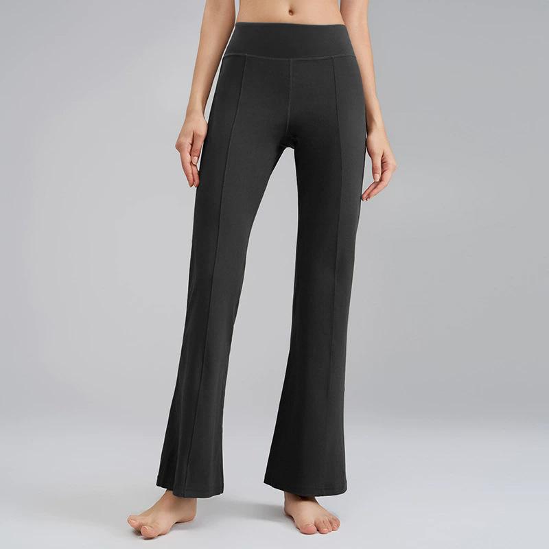 Yoga Bell-Bottom Trousers: Butt-Lifting and Shaping High-Waisted Slightly Flared Yoga Trousers for Women – Stretch Sports and Fitness Trousers