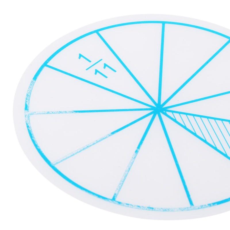 12 buc/lot fracții matematice cercuri jucărie din plastic fracțiuni numerotate cercuri cipuri matematice jucărie numerică matematică 8 cm