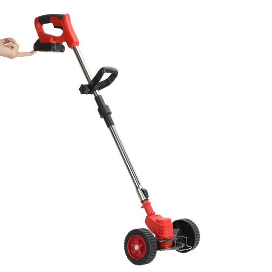 24V 2000mAh Batterijvoeding Oplaadbare Telescopische Stang D-Vormige Handgreep Grastrimmer Snoerloos Elektrisch Onkruid Gazon Eter Kantensnijder