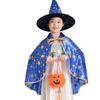 Star Kids Halloween Cloak Sets Multicolor Halloween Costumes Witch Cloak Cape with Hat  Girls